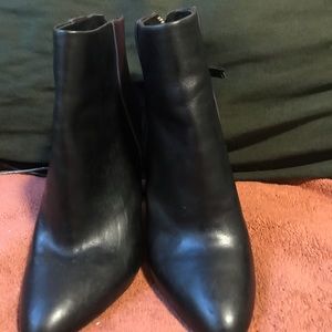 CABI black and maroon block heels